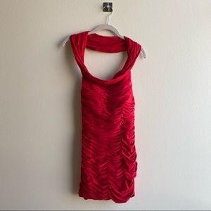 Sherri Hill Red Ruched BodyCon Cocktail Dress Style Number 9601 Size 0